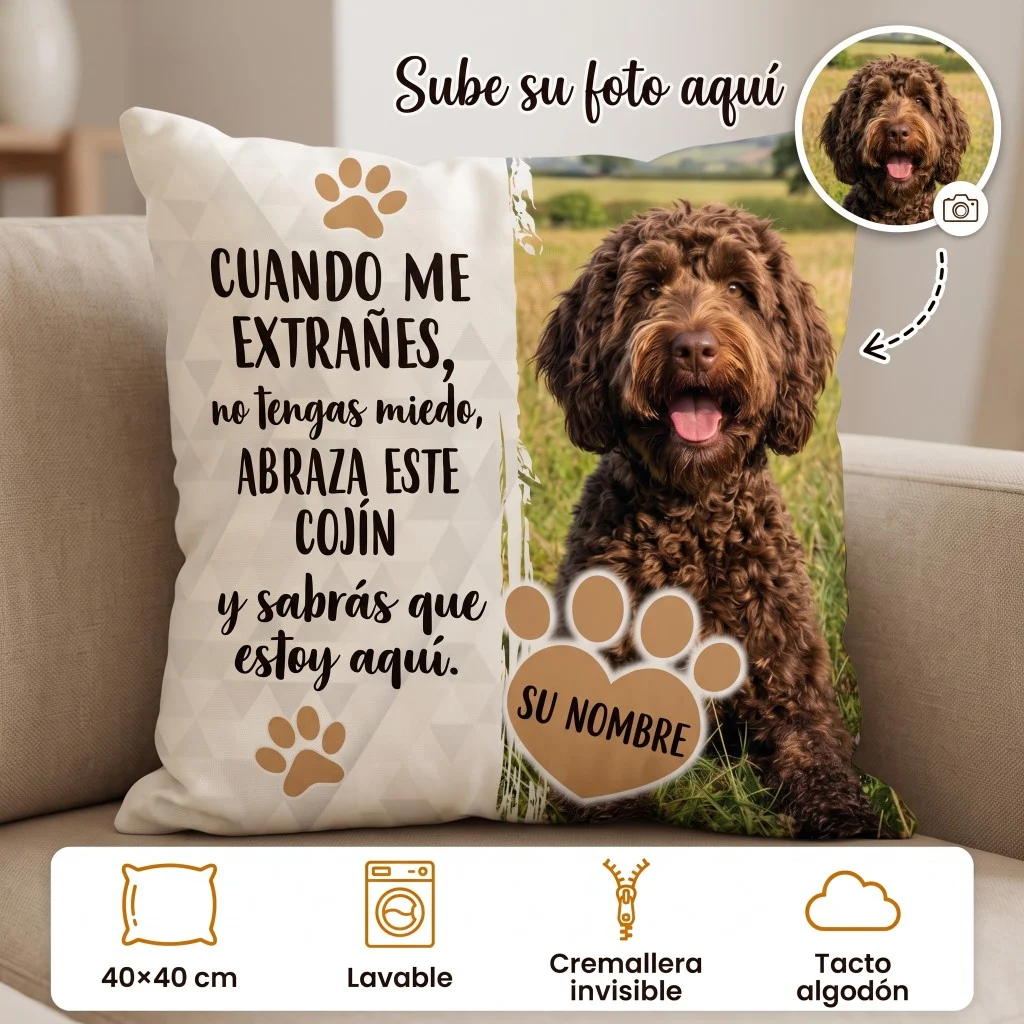 Cojín personalizado con la foto de tu mascota